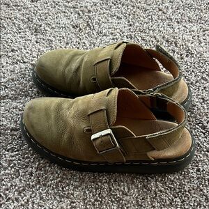 Men's Green Leather Dr.Marten Jorge II Sandals